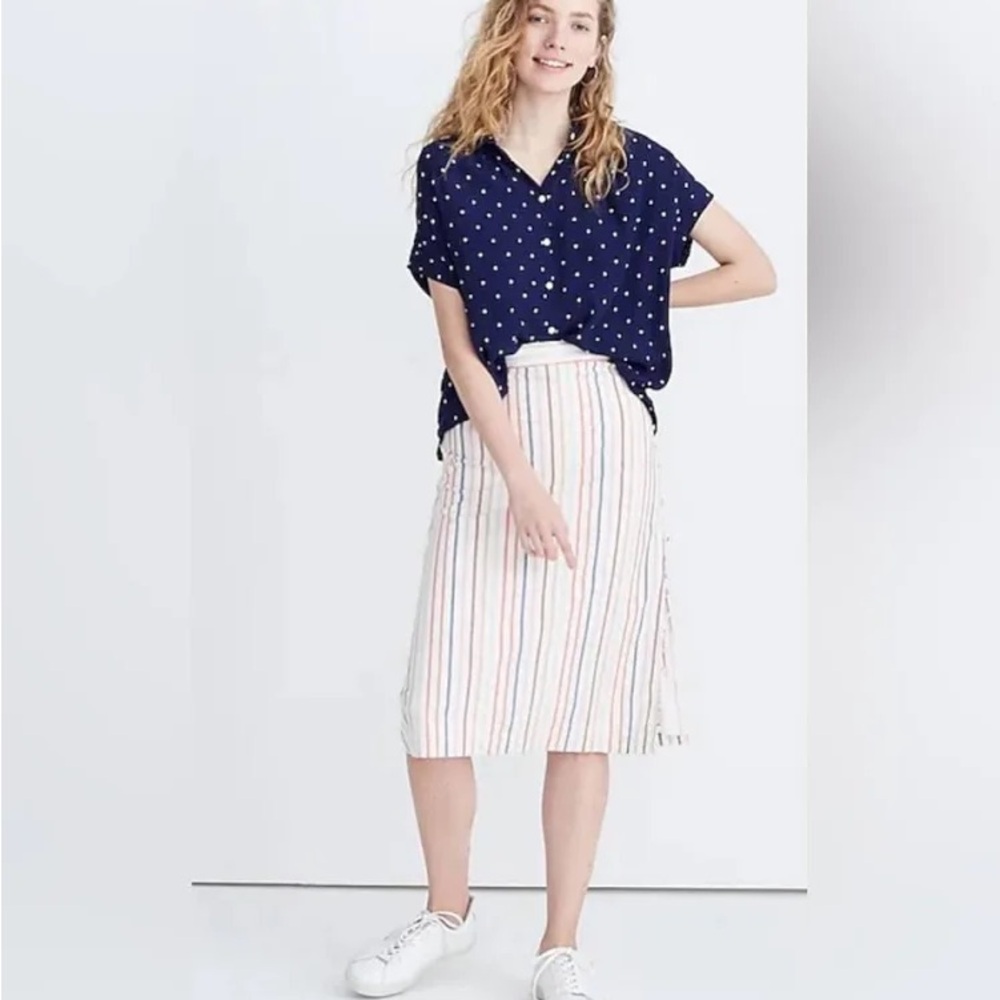 Madewell Central Blouse XL Polka Dots